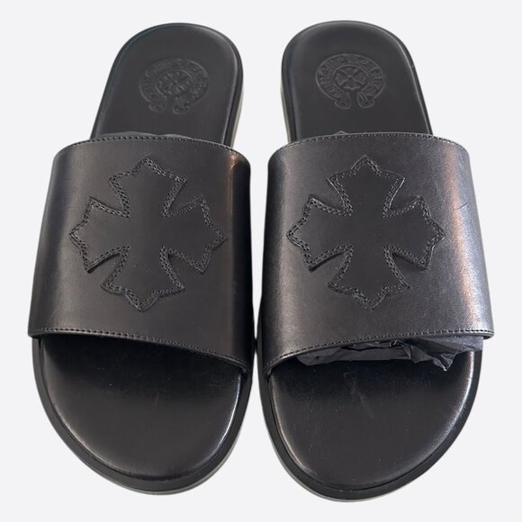 Chrome Hearts Black Cross Patch Slides main image 6